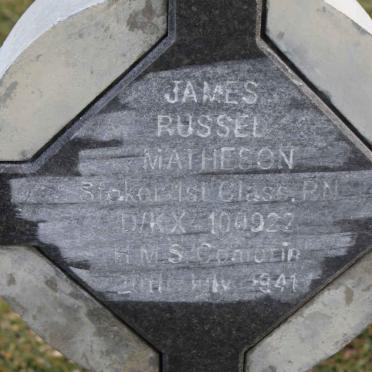 MATHESON James Russel -1941