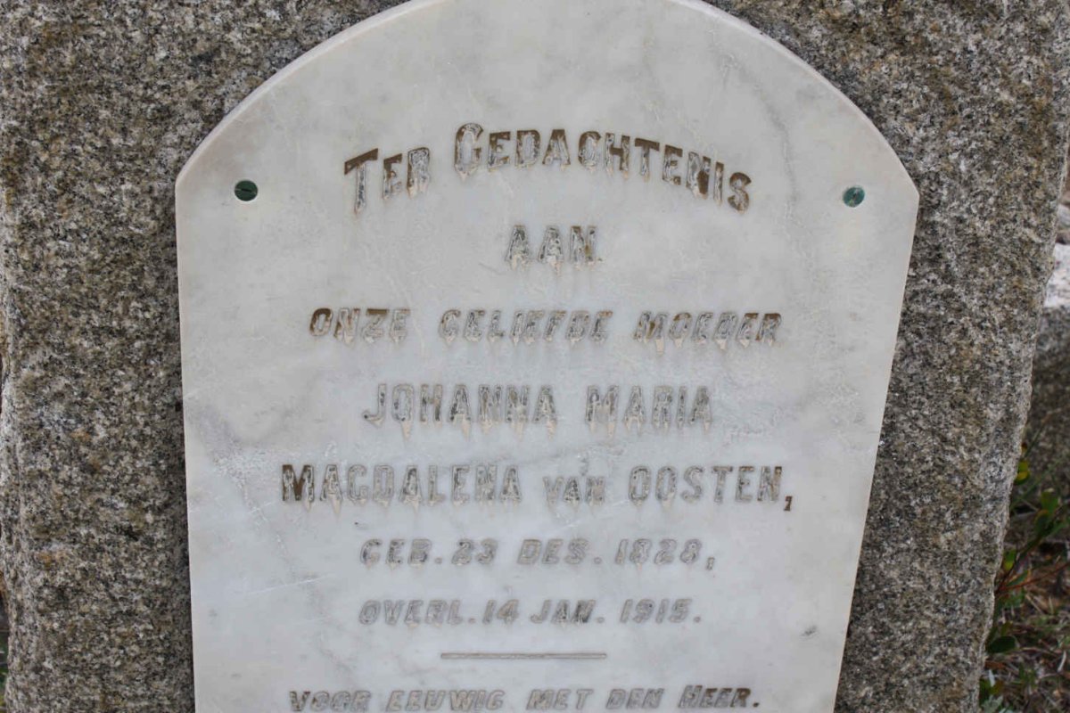 OOSTEN Johanna Maria Magdalena, van 1828-1915
