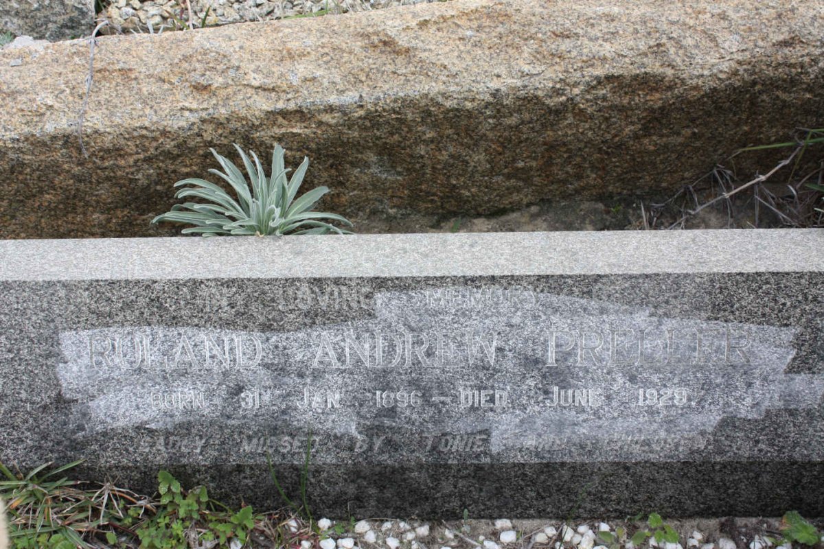 PRILLER Roland Andrew 1896-1929