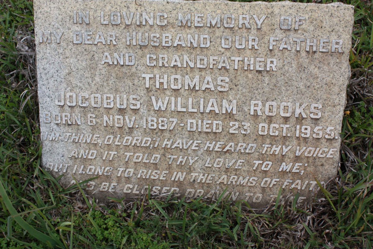 ROOKS Thomas Jocobus William 1887-1955