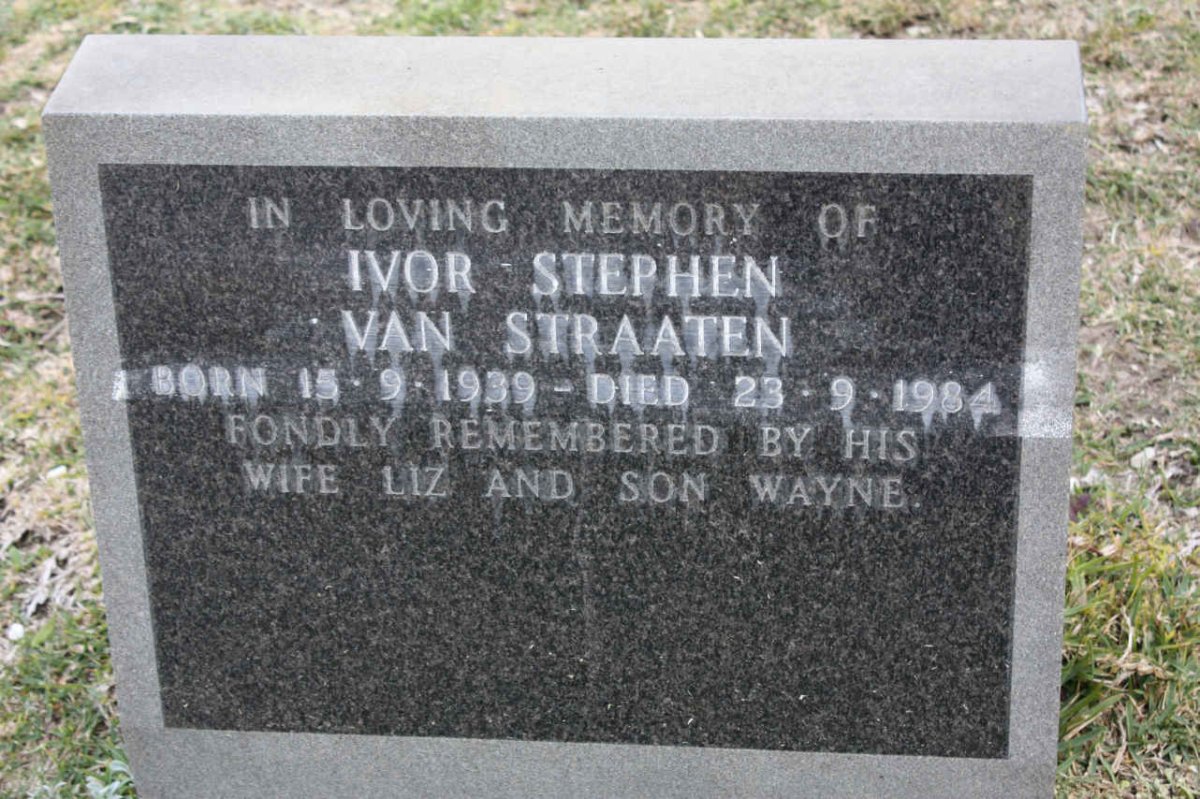 STRAATEN Ivor Stephen, van 1939-1984