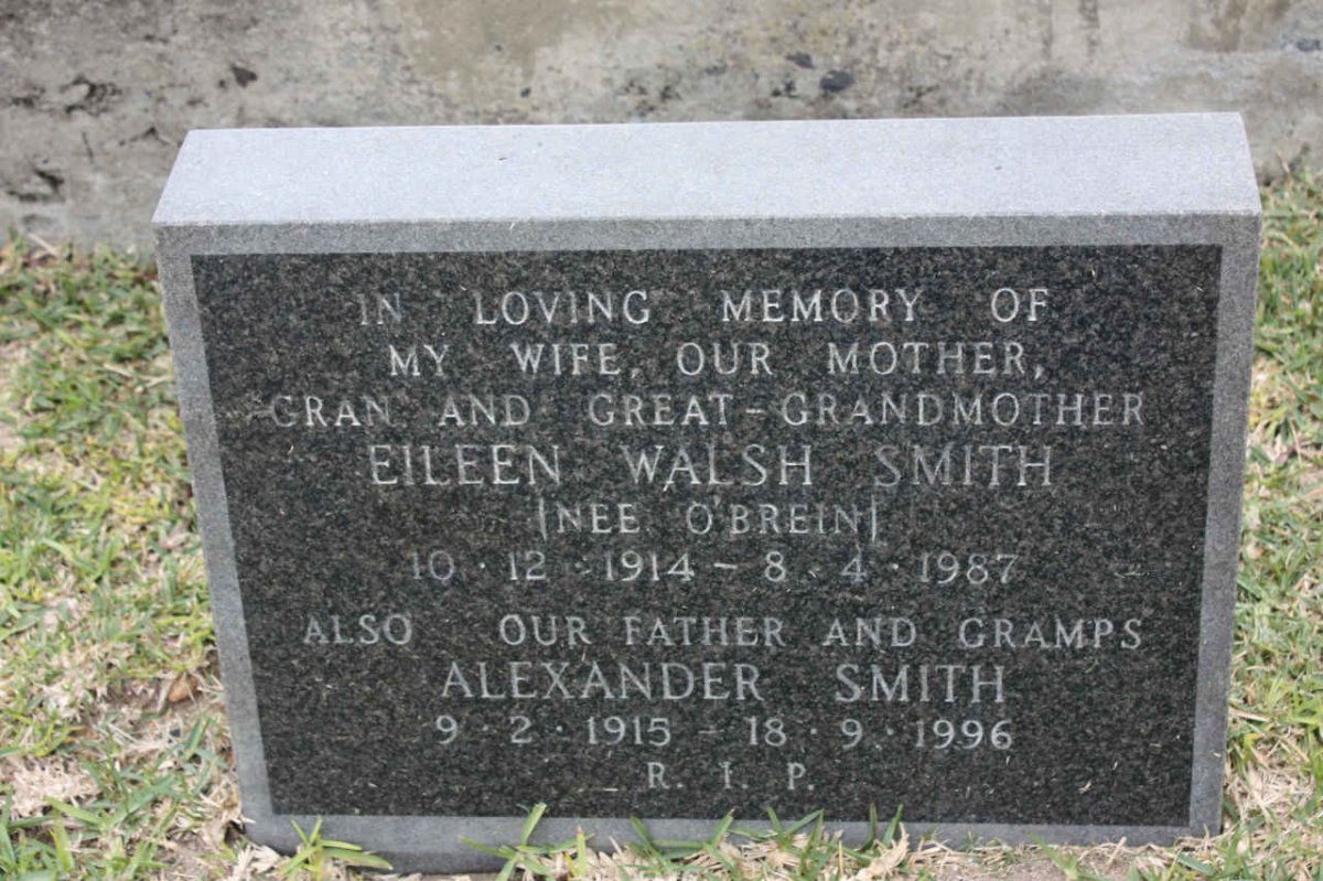 SMITH Alexander 1915-1996 &amp; Eileen Walsh O'BRIEN 1914-1987