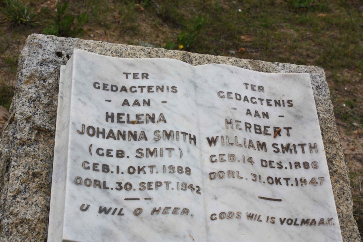 SMITH Herbert William 1886-1947 &amp; Helena Johanna SMIT 1888-1942