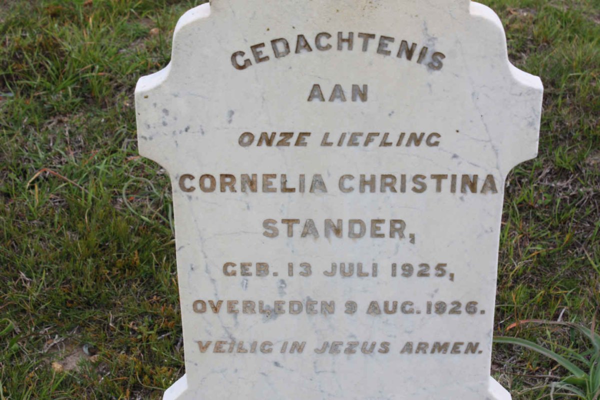 STANDER Cornelia Christina 1925-1926