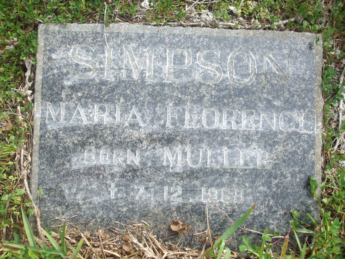 SIMPSON Maria Florence nee MULLER -1968