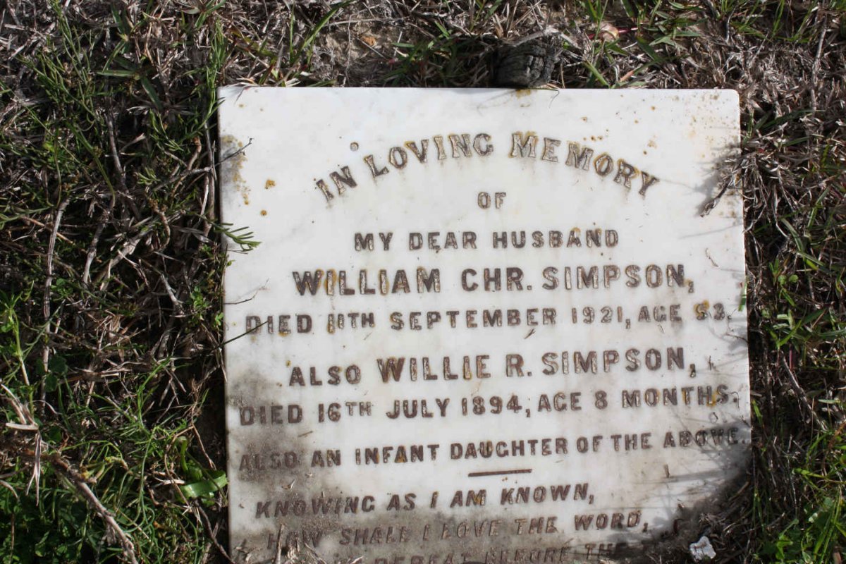 SIMPSON William Chr. -1921 :: SIMPSON Willie R. -1894 :: SIMPSON Baby