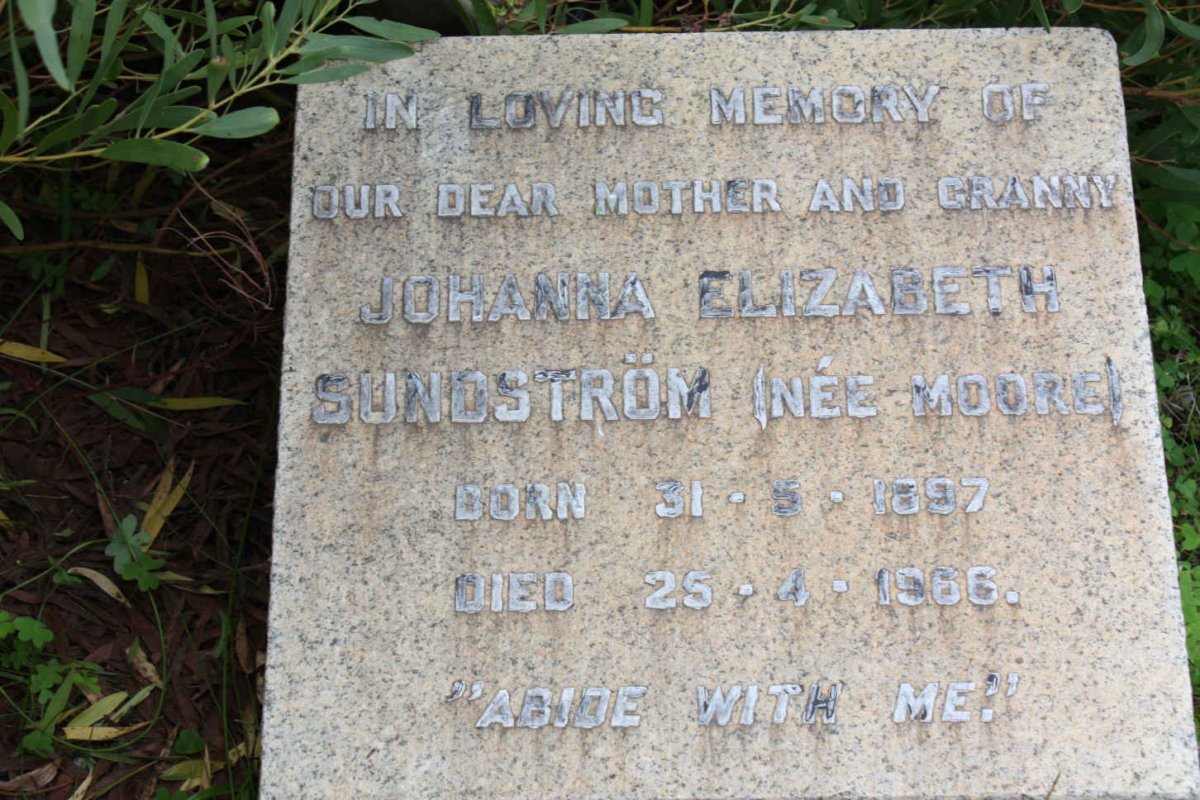 SUNDSTRÖM Johanna Elizabeth nee MOORE 1897-1966