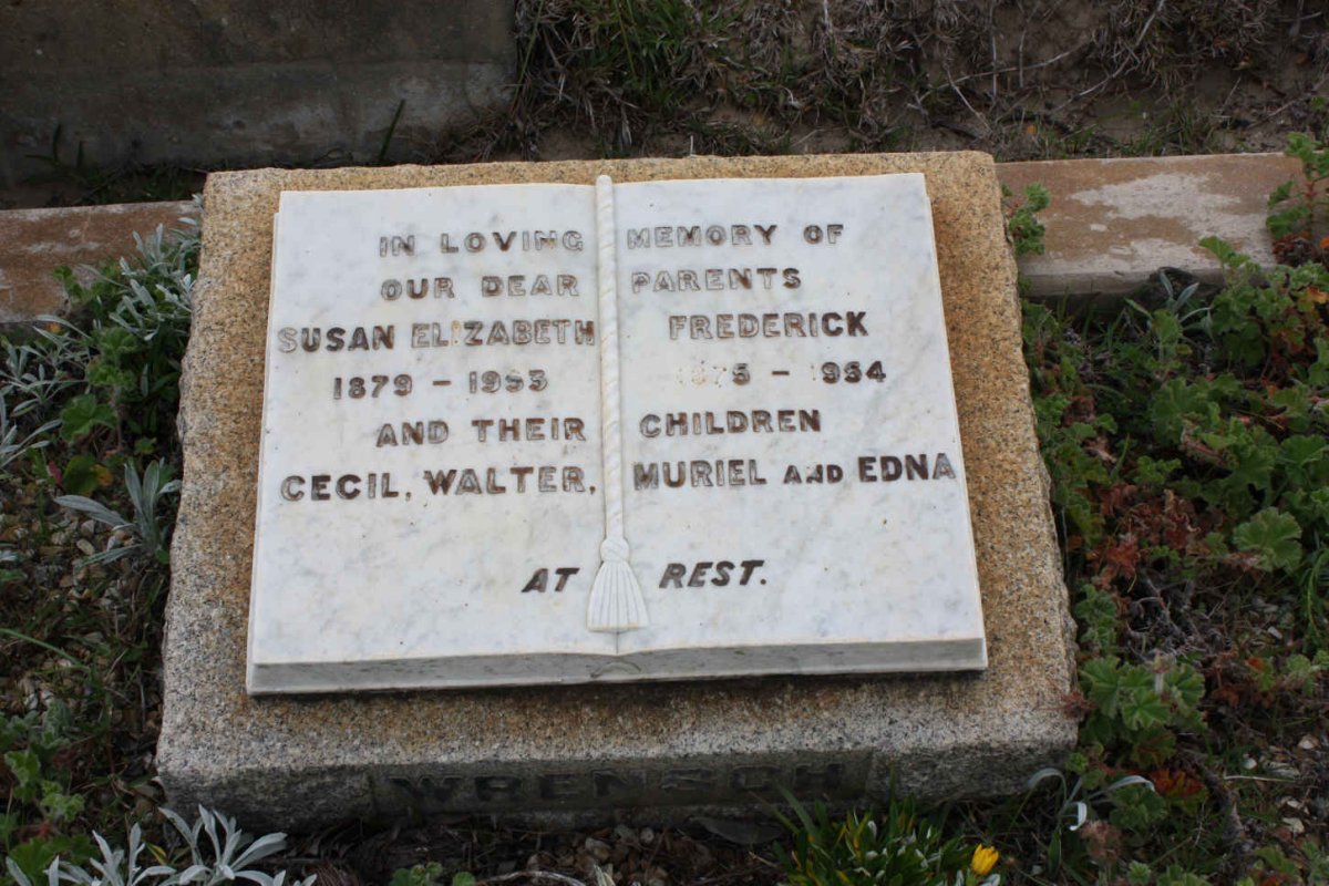 WRENSCH Frederick 1879-1954 &amp; Susan Elizabeth 1879-1953