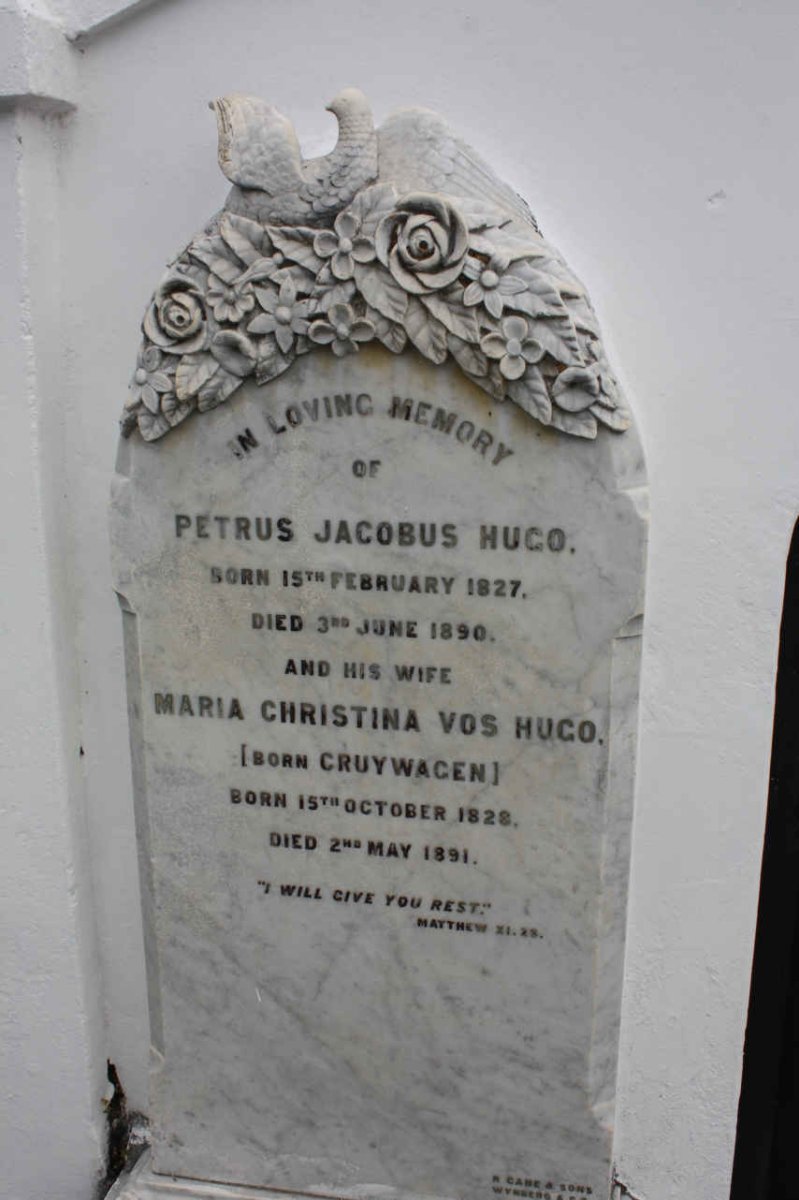 HUGO Petrus Jacobus 1827-1890 &amp; Maria Christina Vos CRUYWAGEN 1828-1891