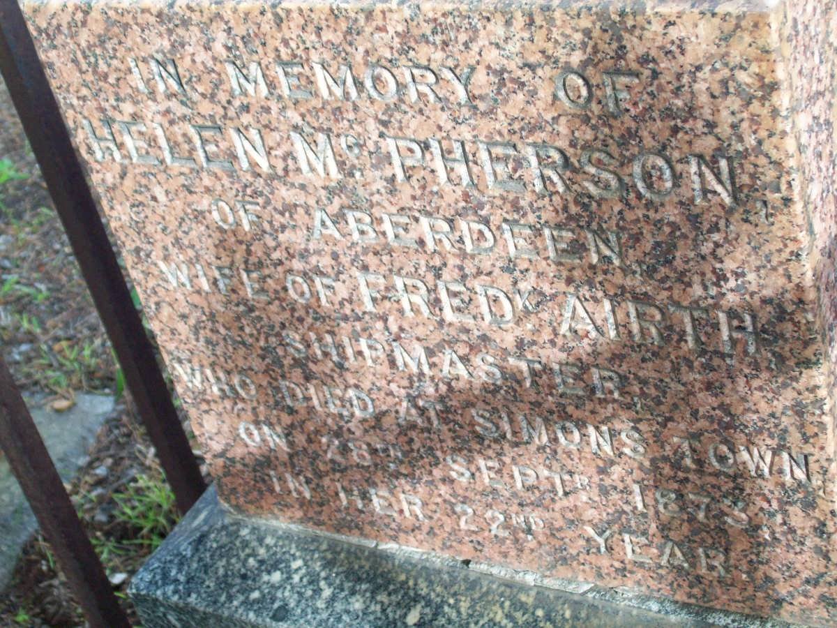 AIRTH Helen nee McPHERSON -1873
