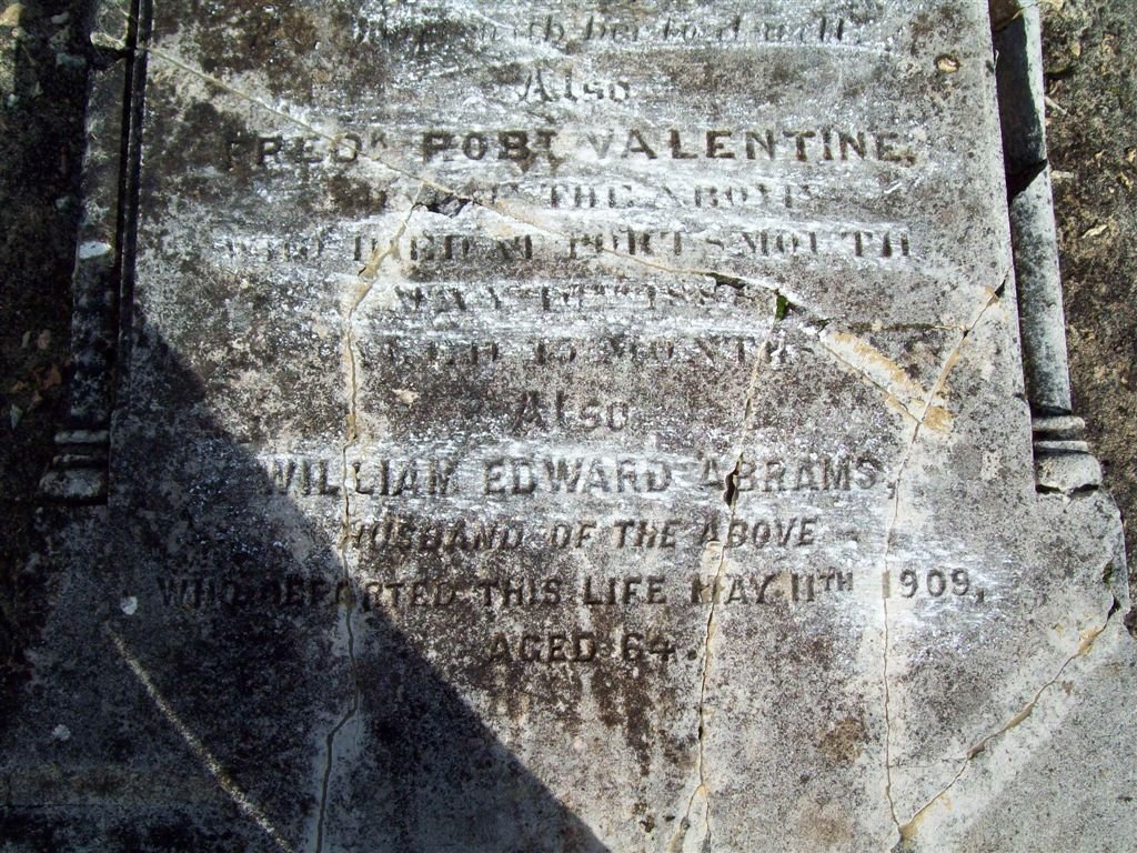 ABRAMS Frederik Robert Valentine -188? :: ABRAMS William Edward -1909