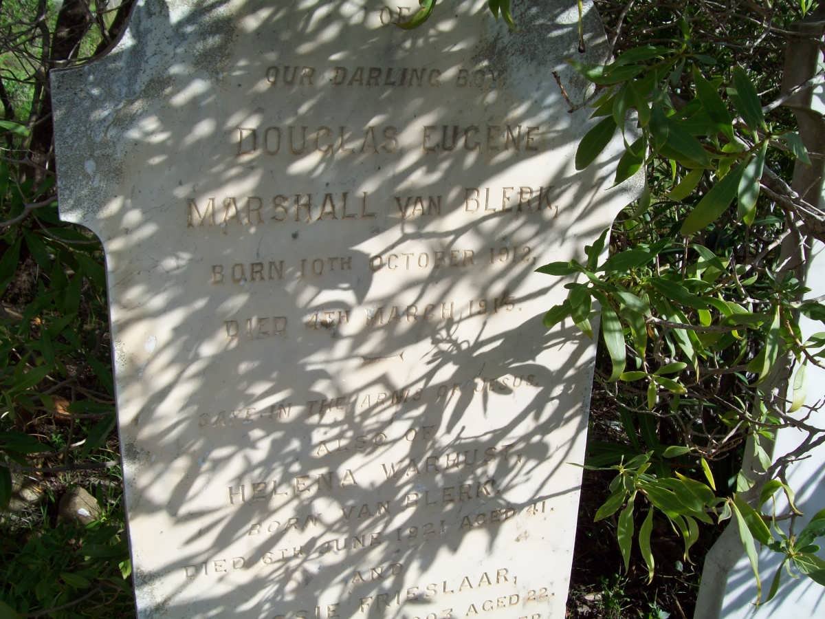 BLERK Douglas Eugene Marshall, van 1912-1915