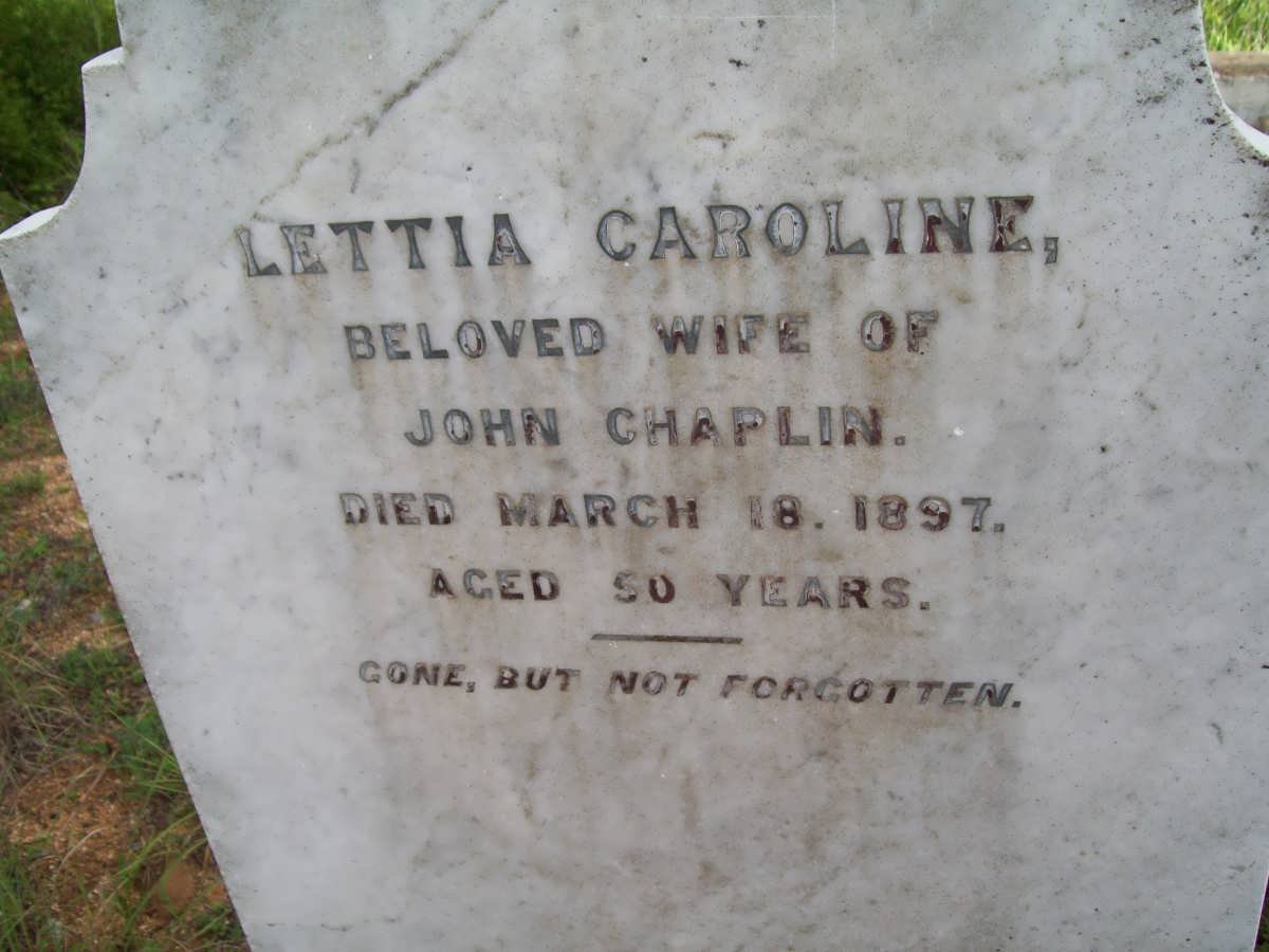 CHAPLIN Lettia Caroline -1897