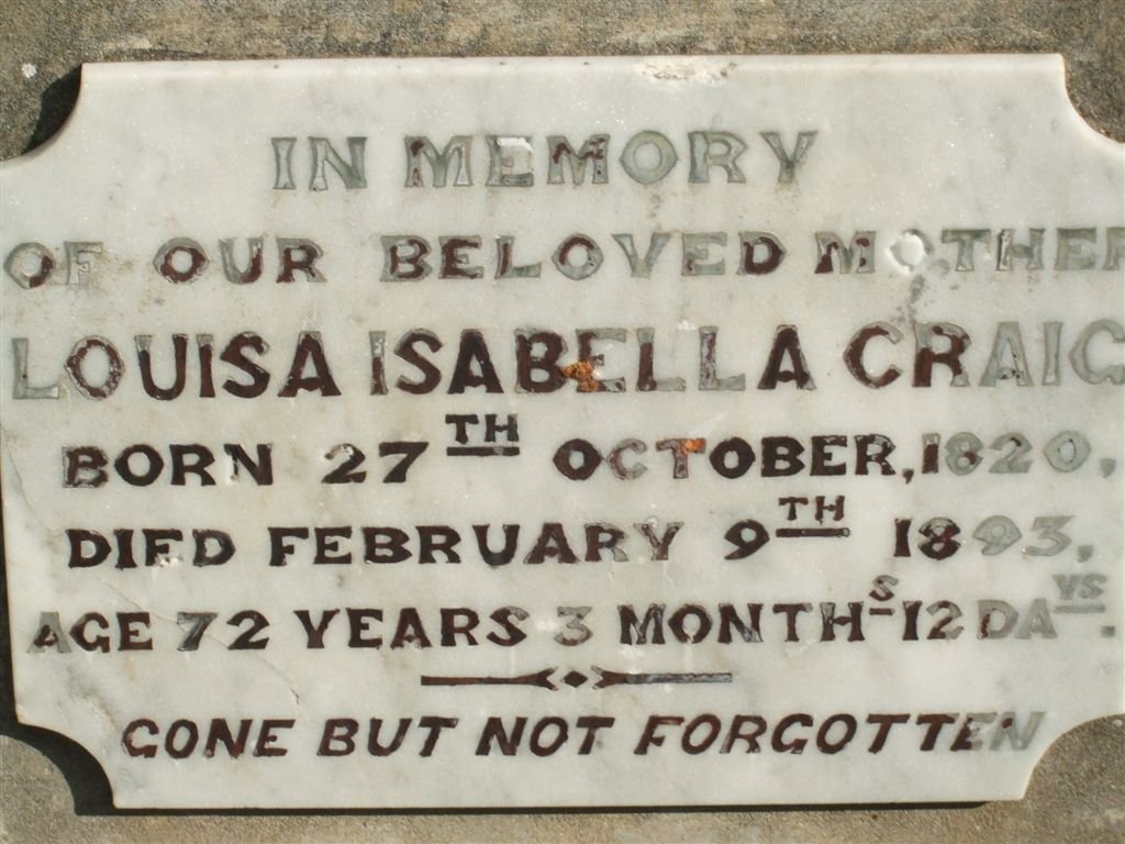 CRAIG Louisa Isabella 1820-1893