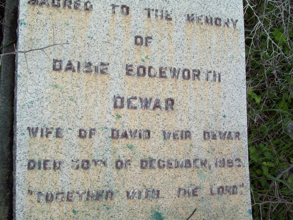 DEWAR Daisie Edgeworth -1962