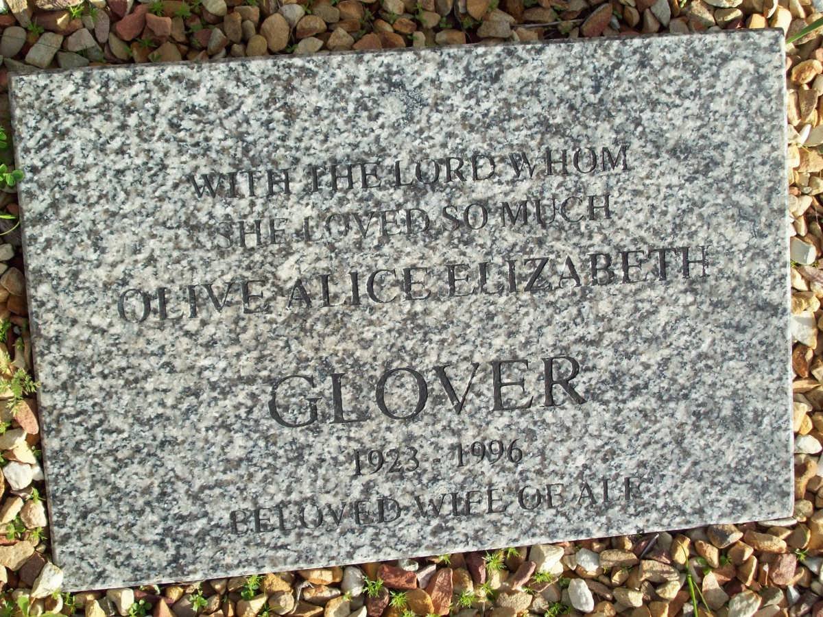 GLOVER Olive Alice Elizabeth 1923-1996