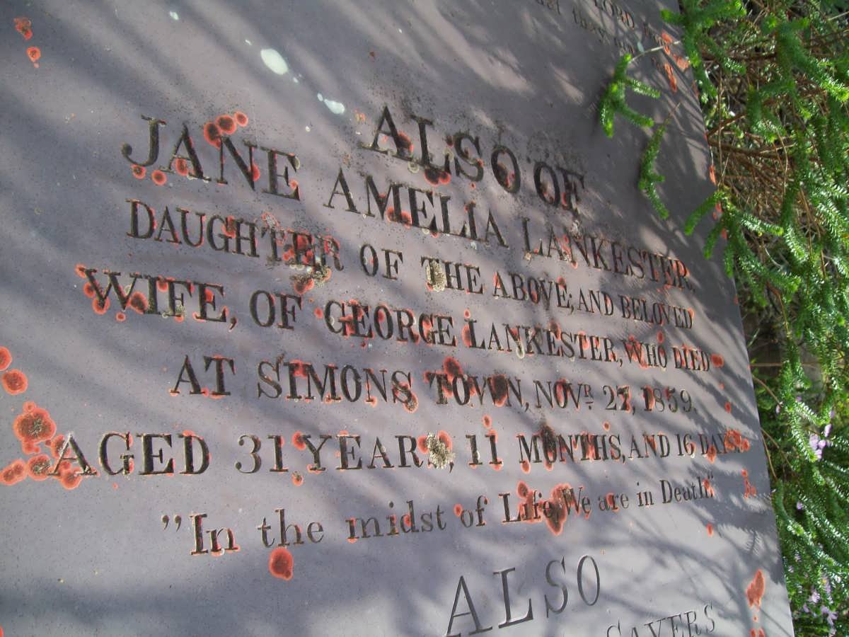 LANKESTER Jane Amelia nee SAYERS  -1869 :: SAYERS William Adam 1804-1879
