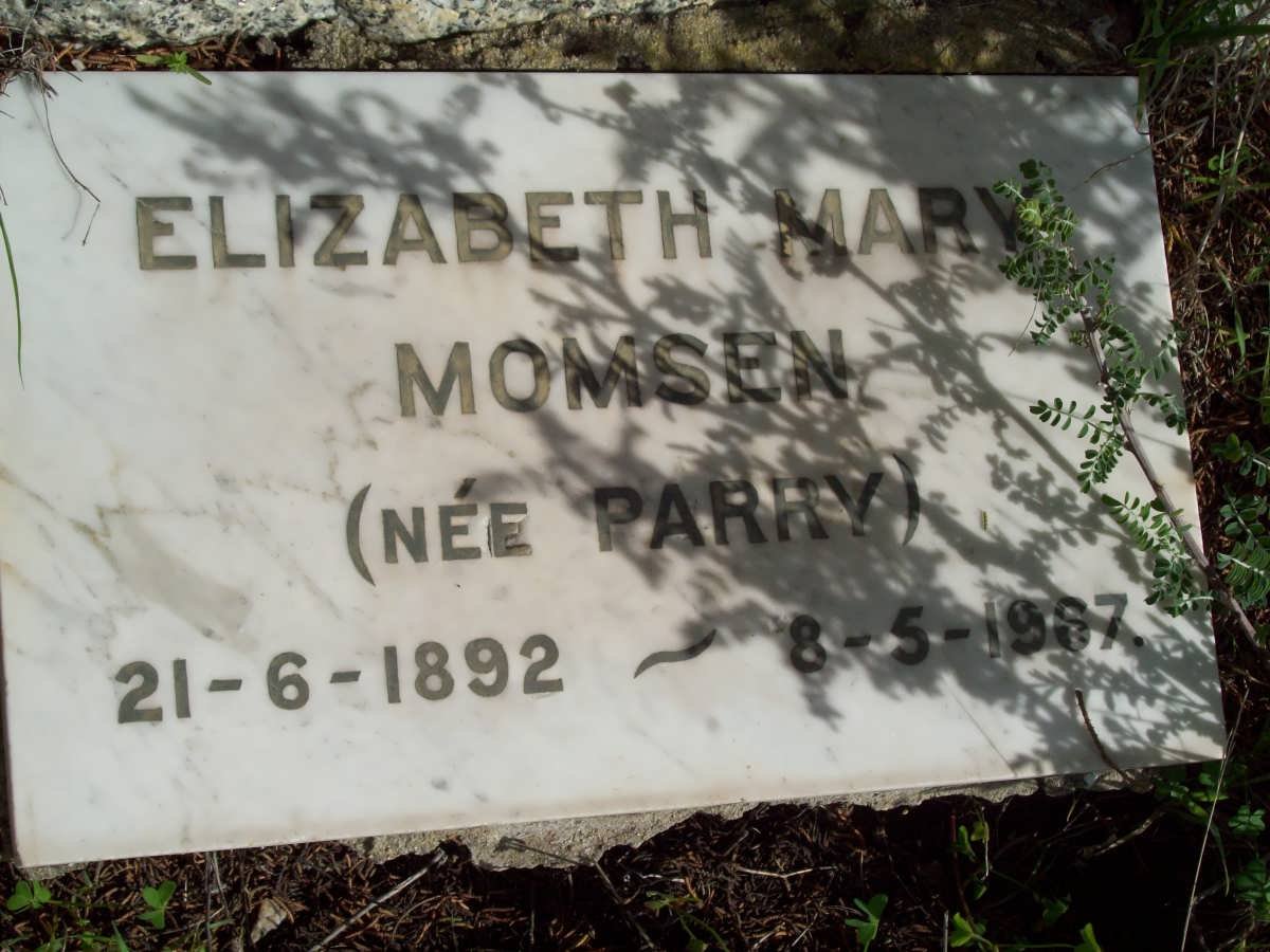 MOMSEN Elizabeth Mary nee PARRY 1892-1967