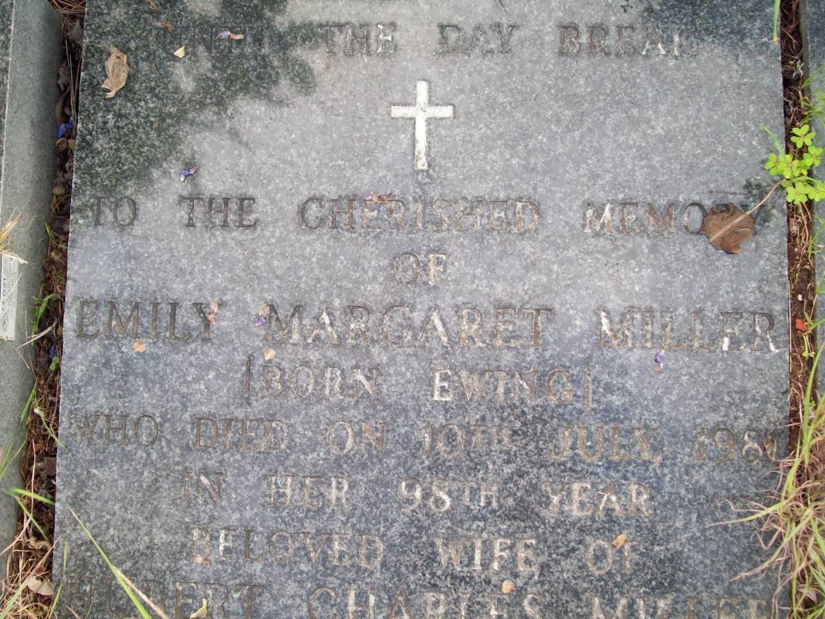 MILLER Emily Margaret nee EWING -1987
