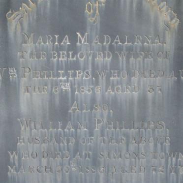 PHILLIPS William -1886 &amp; Maria Magdalena -1856