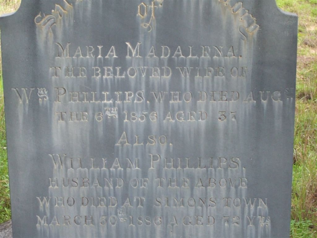 PHILLIPS William -1886 &amp; Maria Magdalena -1856