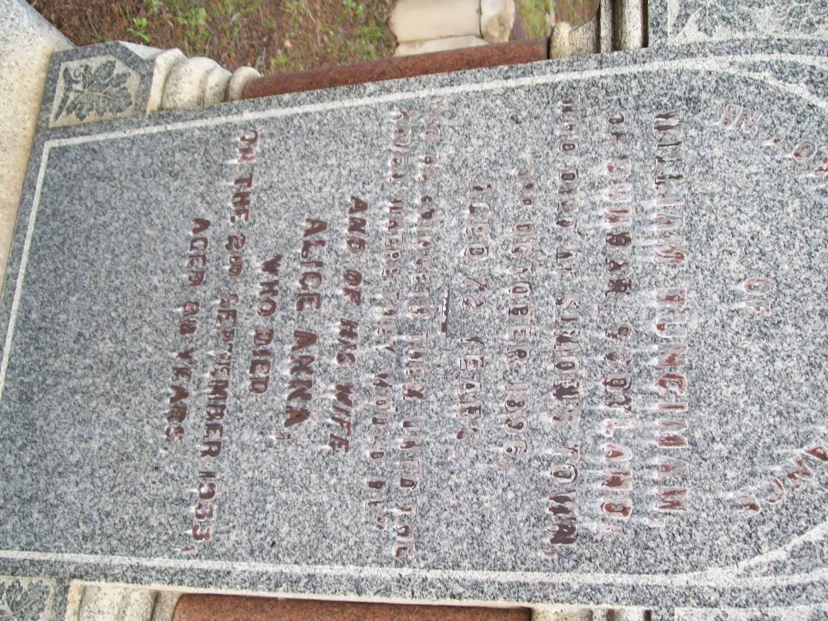 RUNCIMAN William -1896 &amp; Alice Anna -1933