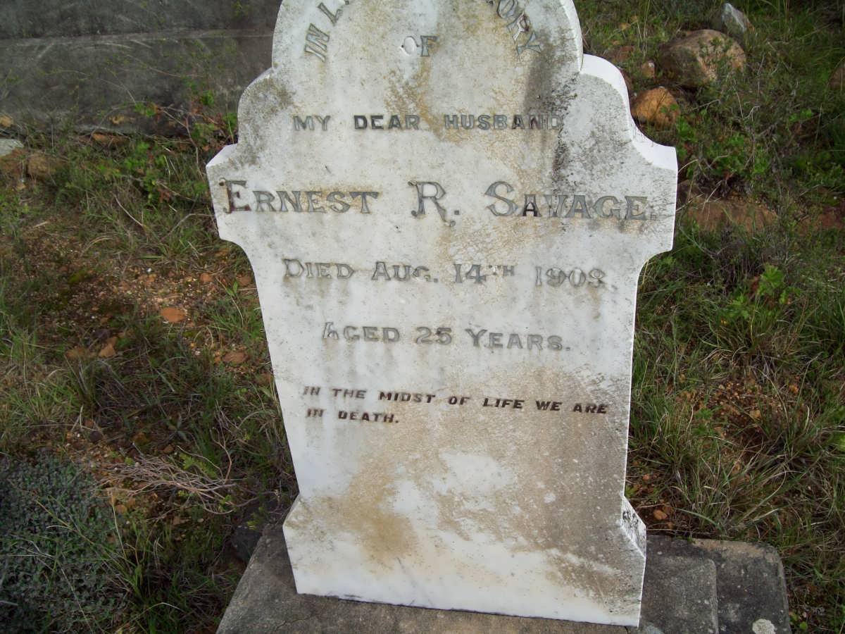 SAVAGE Ernest R. -1903