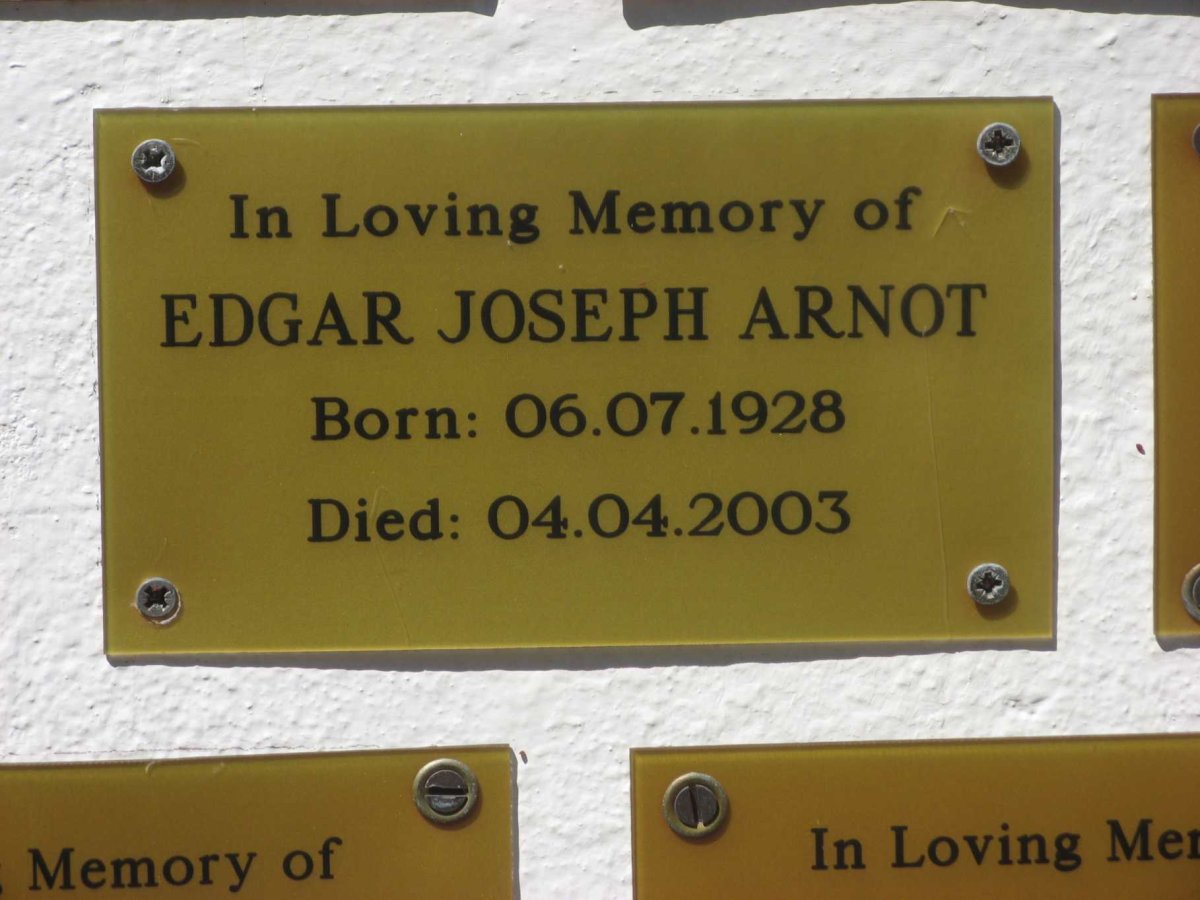 ARNOT Edgar Joseph 1928-2003