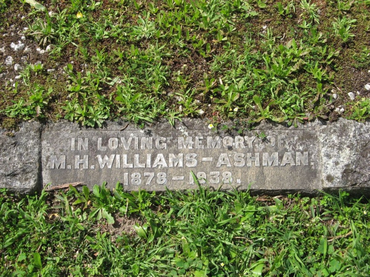 ASHMAN M.H., WILLIAMS 1878-1938