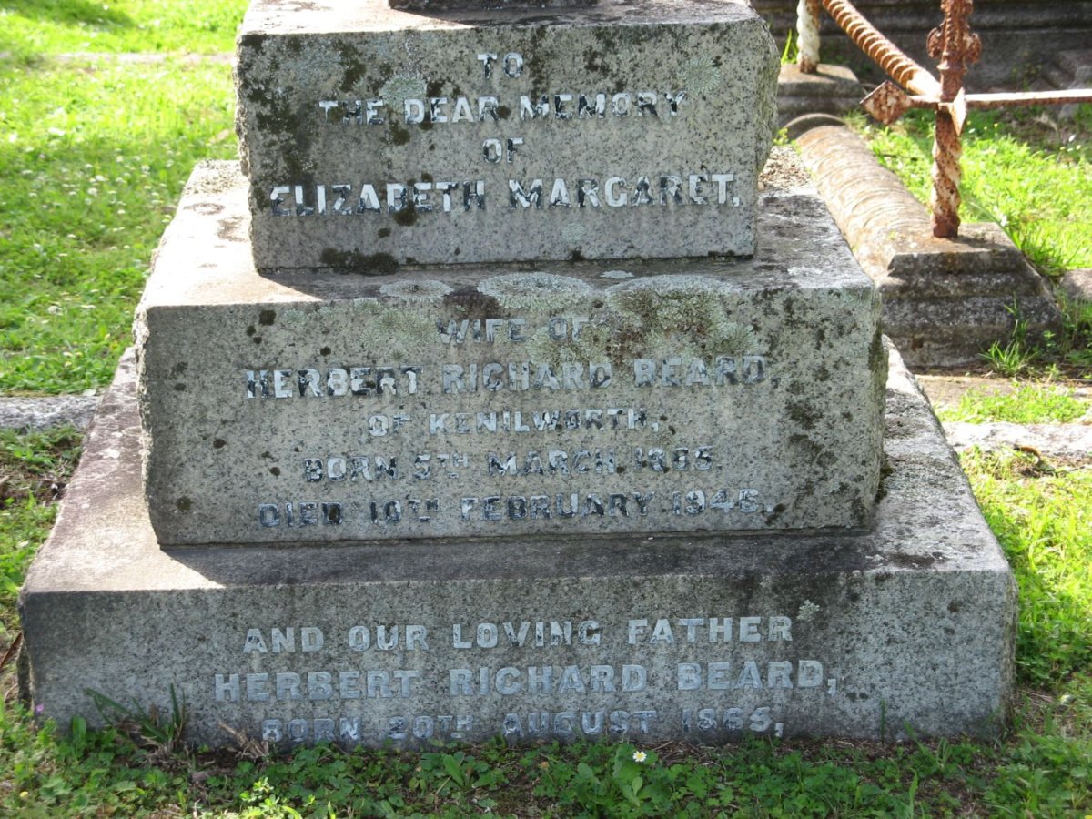 BEARD Herbert Richard 1865- &amp; Elizabeth Margaret 1865-1946