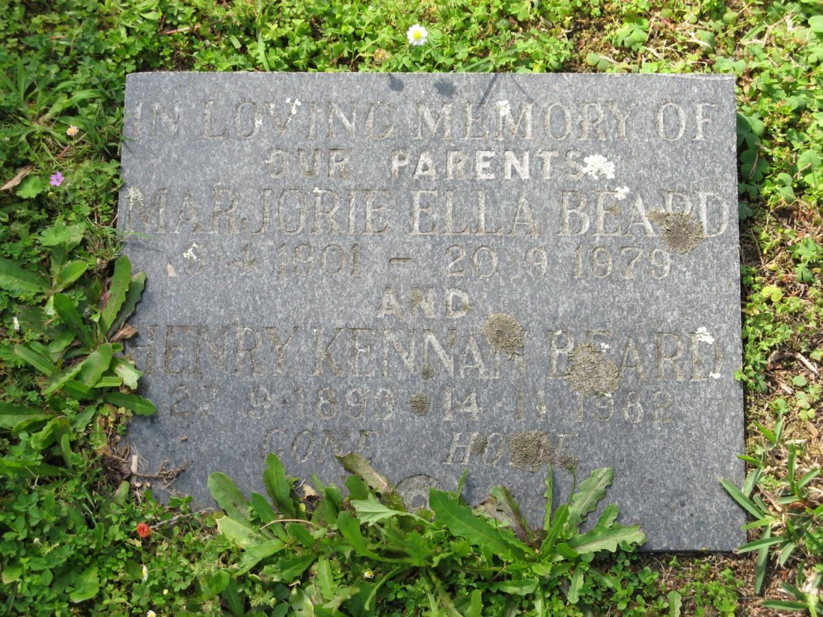 BEARD Henry Kennan 189?-1982 &amp; Marjorie Ella 1901-1979