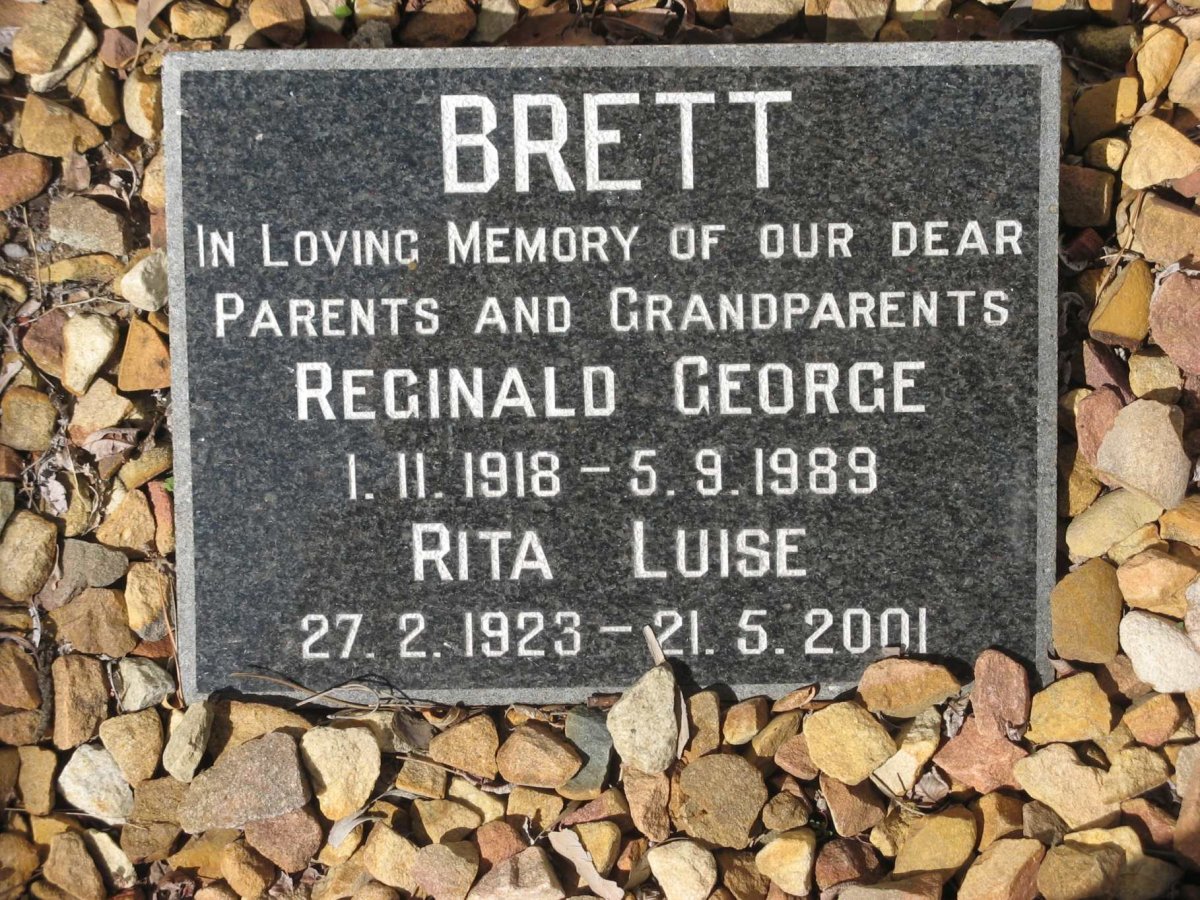 BRETT Reginald George 1918-1989 &amp; Rita Luise 1923-2001