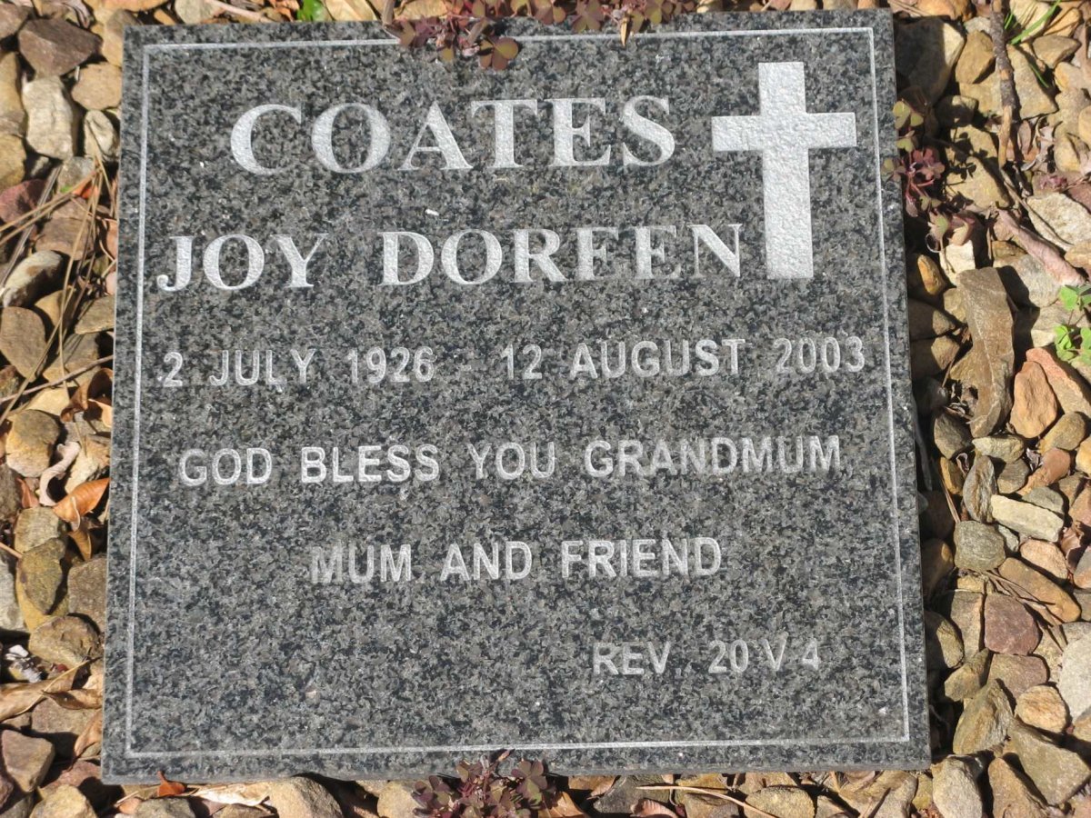 COATES Joy Doreen 1926-2003