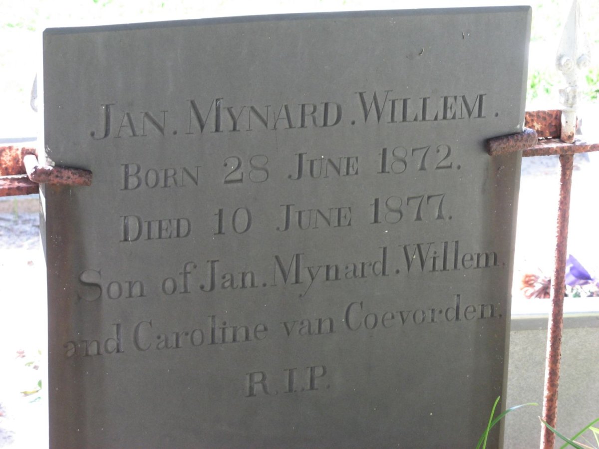 COEVORDEN Jan Mynard Willem, van 1872-1877