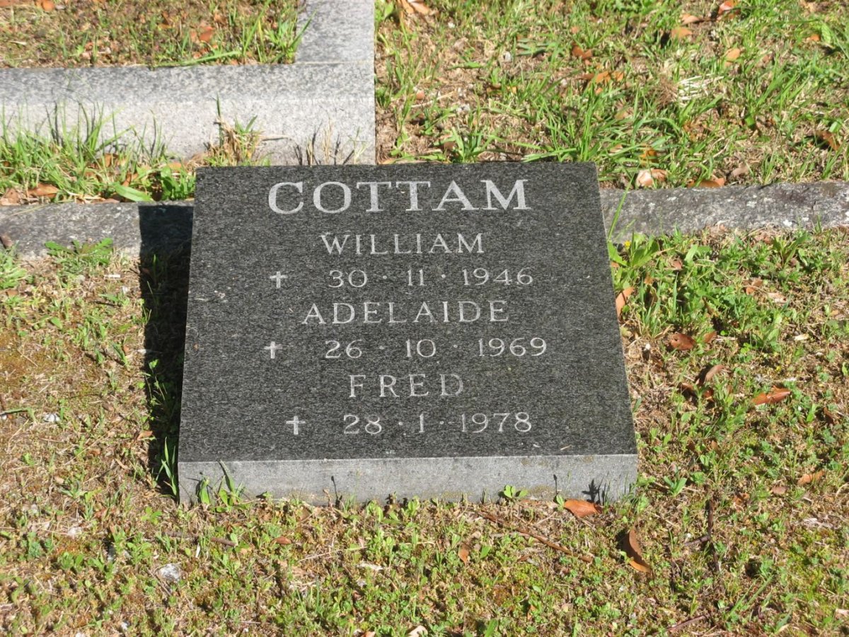 COTTAM William -1946 :: COTTAM Adelaide -1969 :: COTTAM Fred -1978