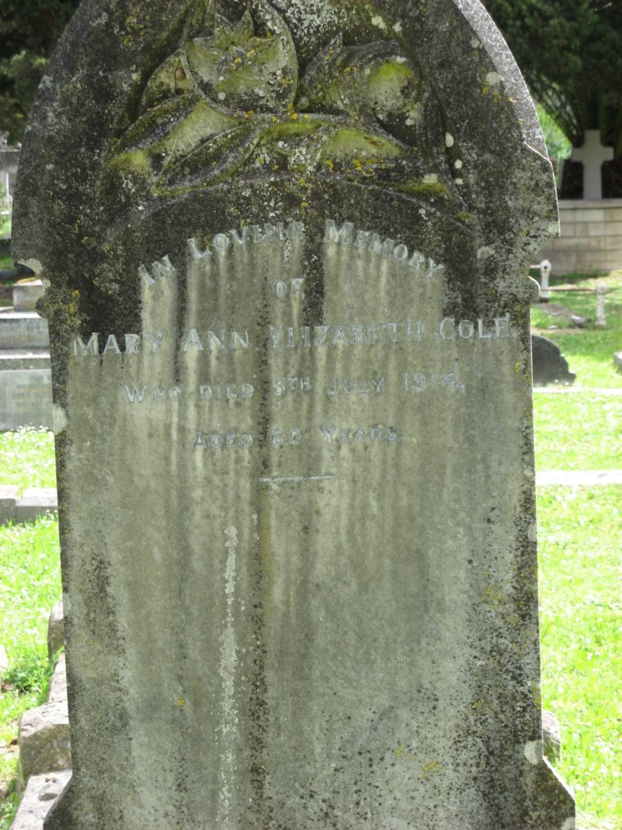 COLE Mary Ann Elizabeth -1914