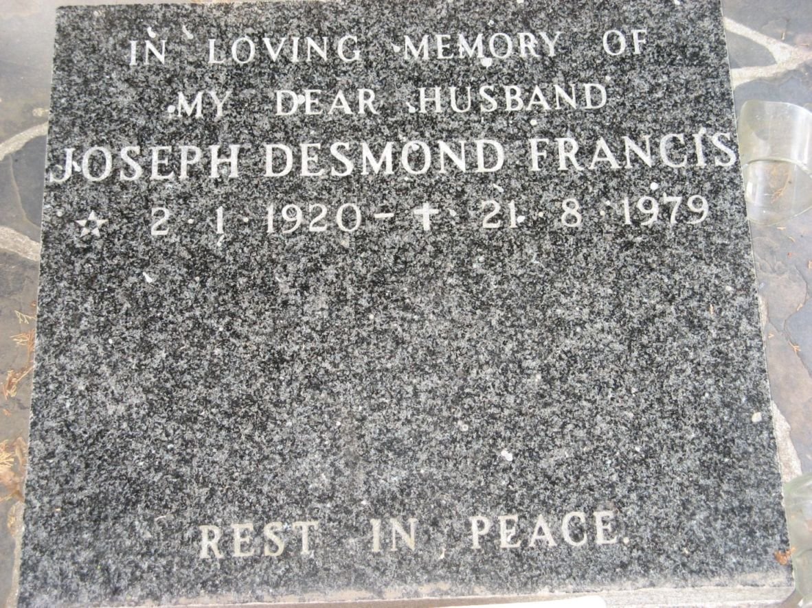 FRANCIS Joseph Desmond 1920-1979