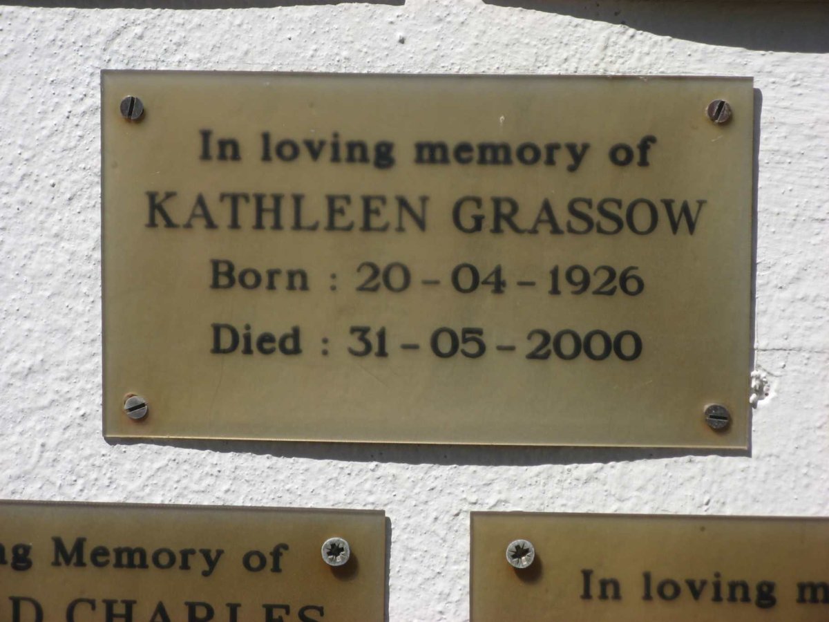 GRASSOW Kathleen 1926-2000