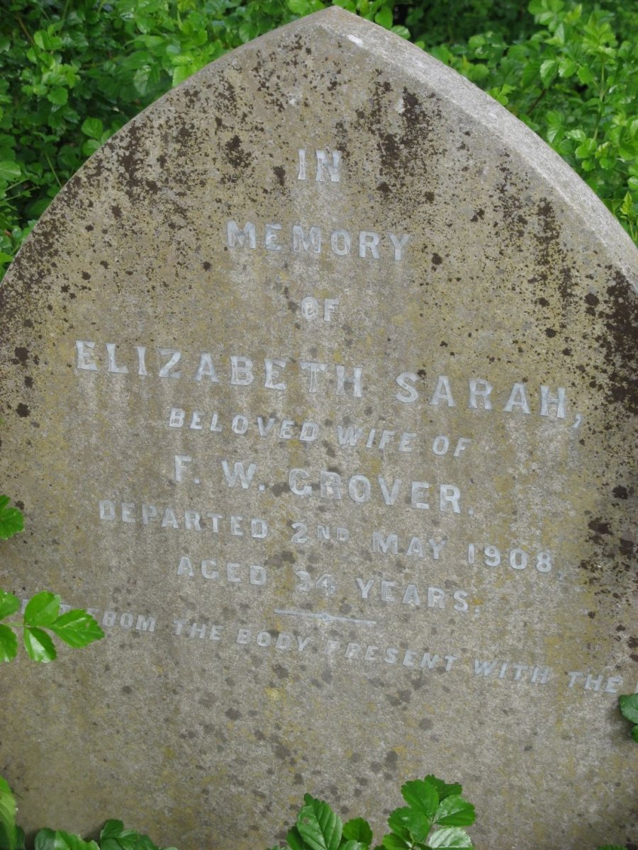 GROVER Elizabeth Sarah -1908