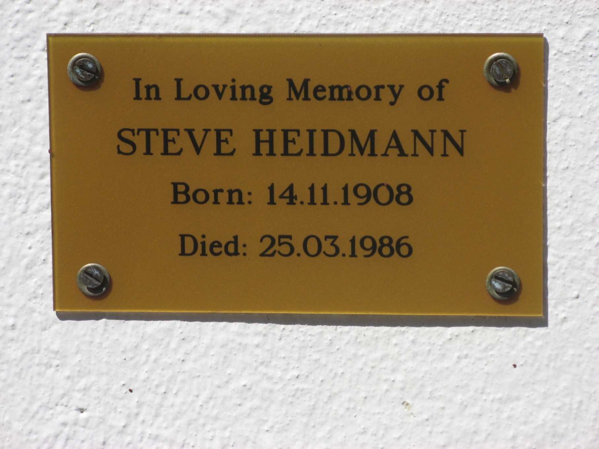 HEIDMANN Steve 1908-1986
