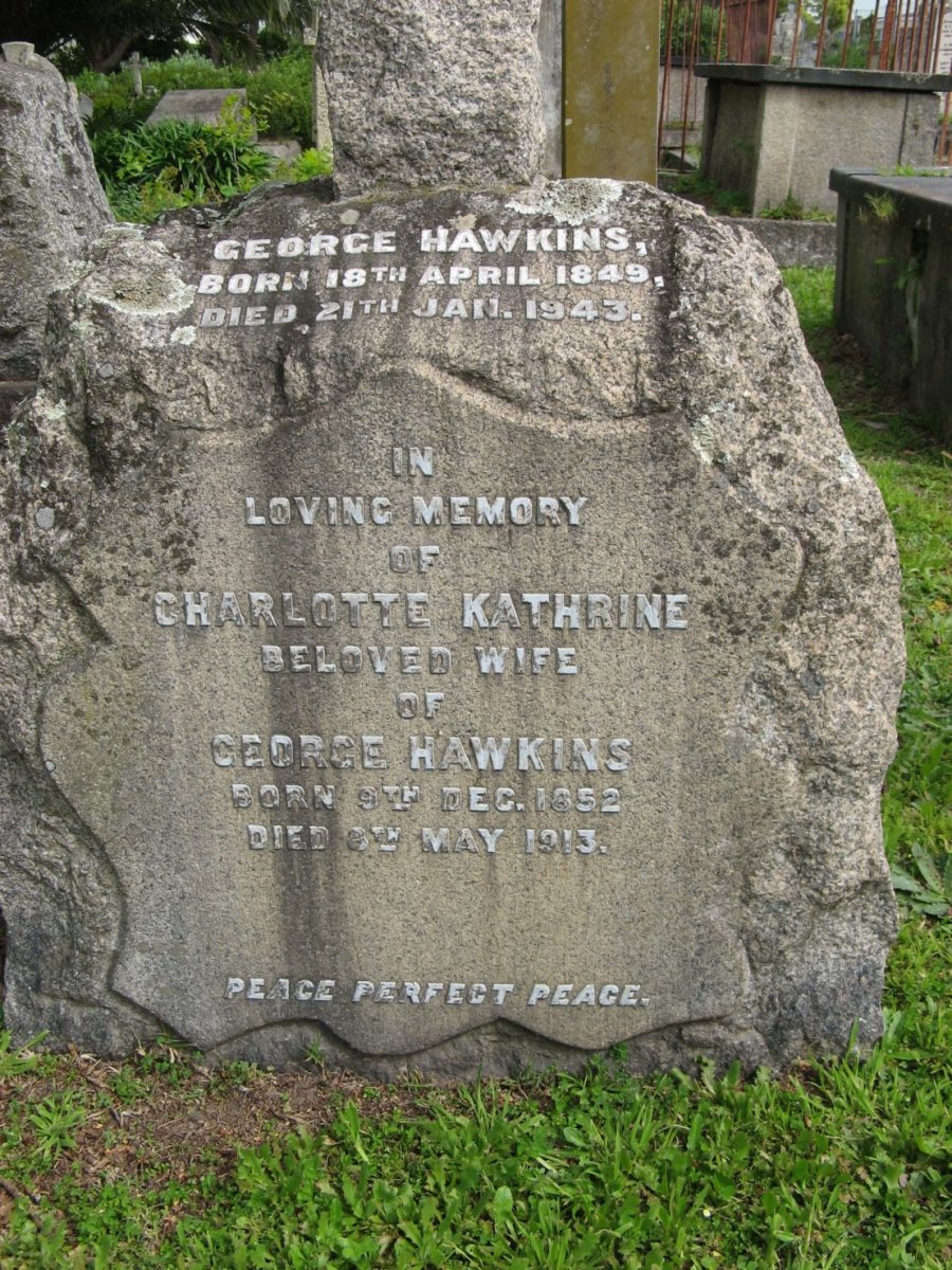 HAWKINS George 1849-1943 &amp; Charlotte Kathrine 1852-1913