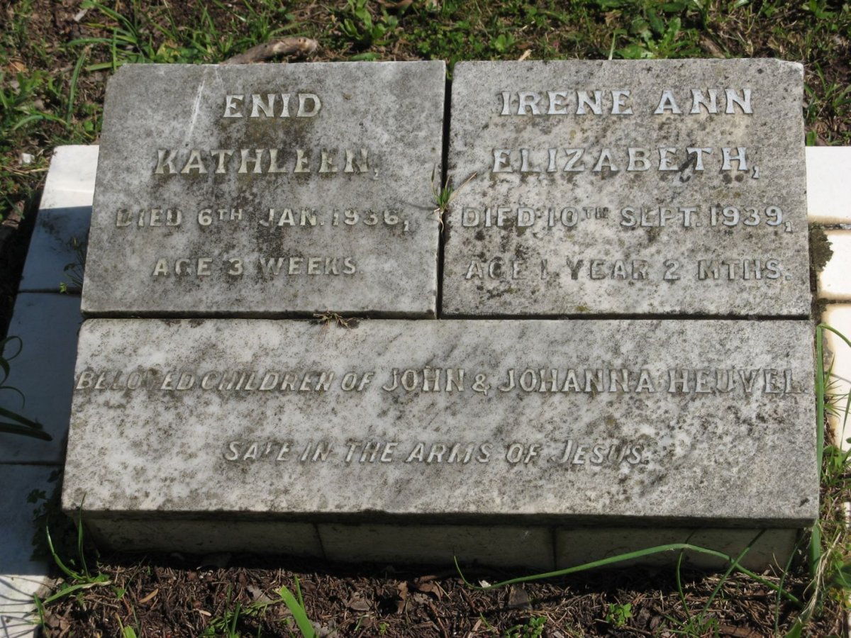 HEUVEL Enid Kathleen -1936 :: HEUVEL Irene Ann Elizabeth -1939