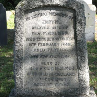HOLMES Fred -195? &amp; Edith -1946