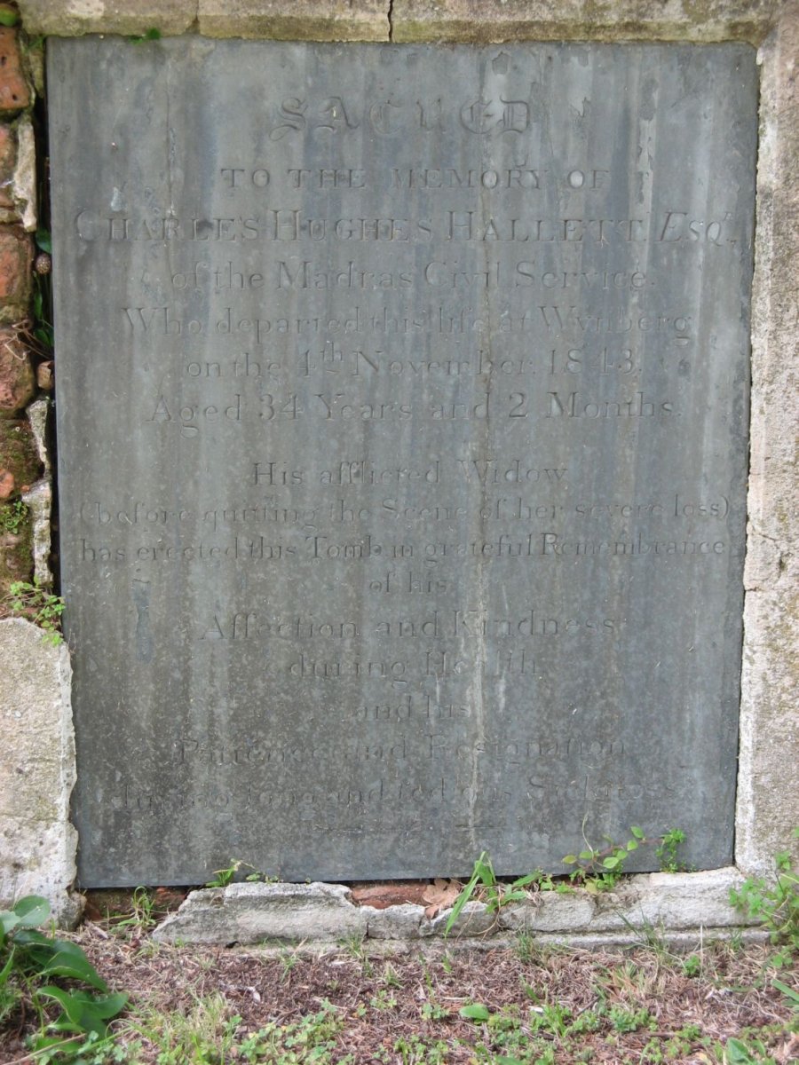 HALLETT Charles Hughes -1843