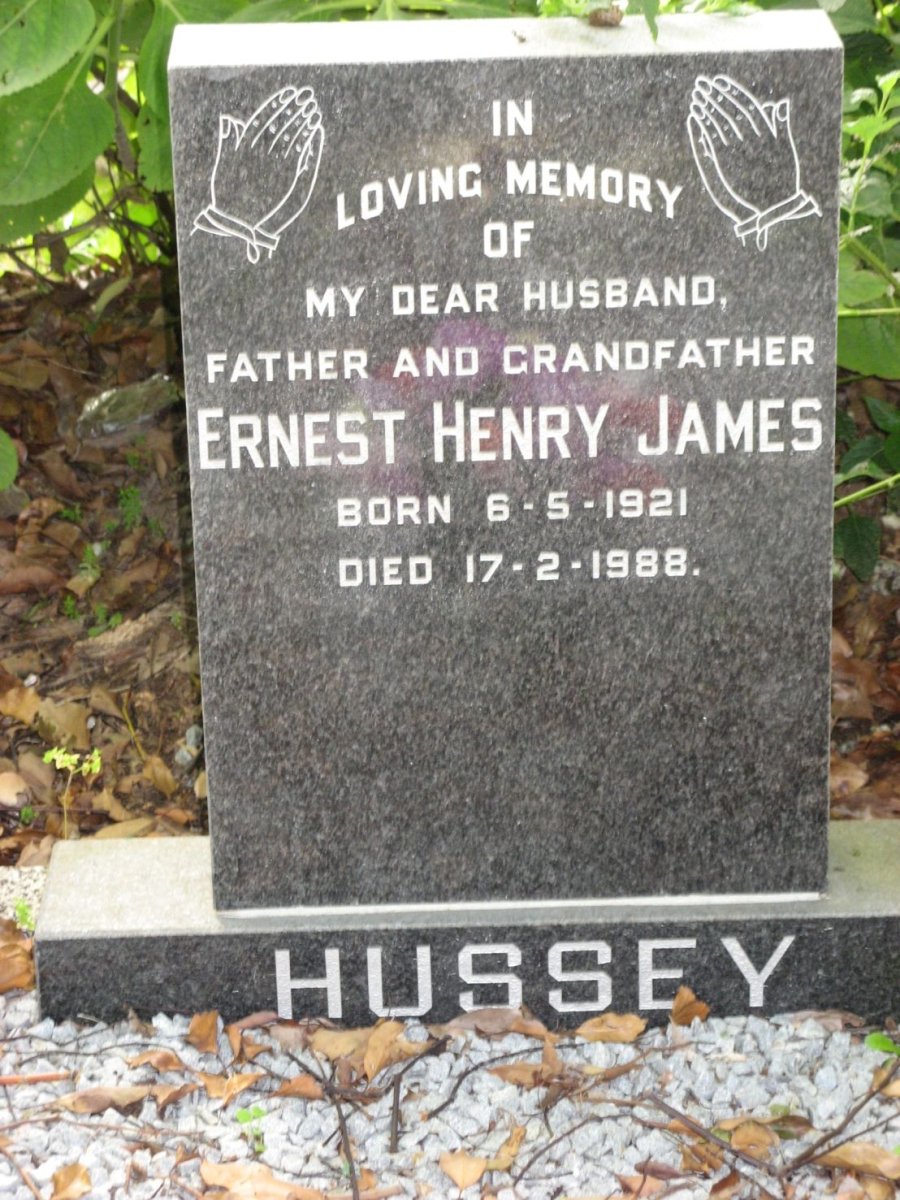 HUSSEY Ernest Henry James 1921-1988