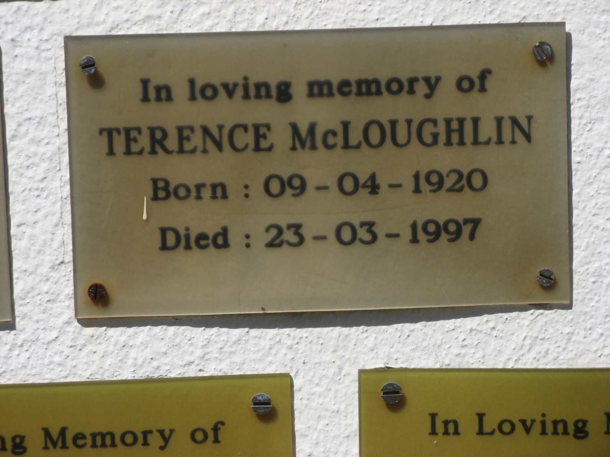 McLOUGHLIN Terence 1920-1997