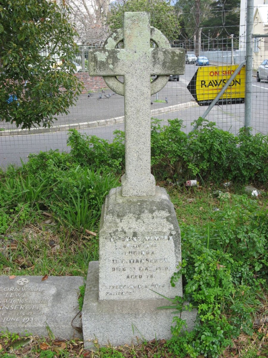 MANSERGH Lucinda M.C. -1917