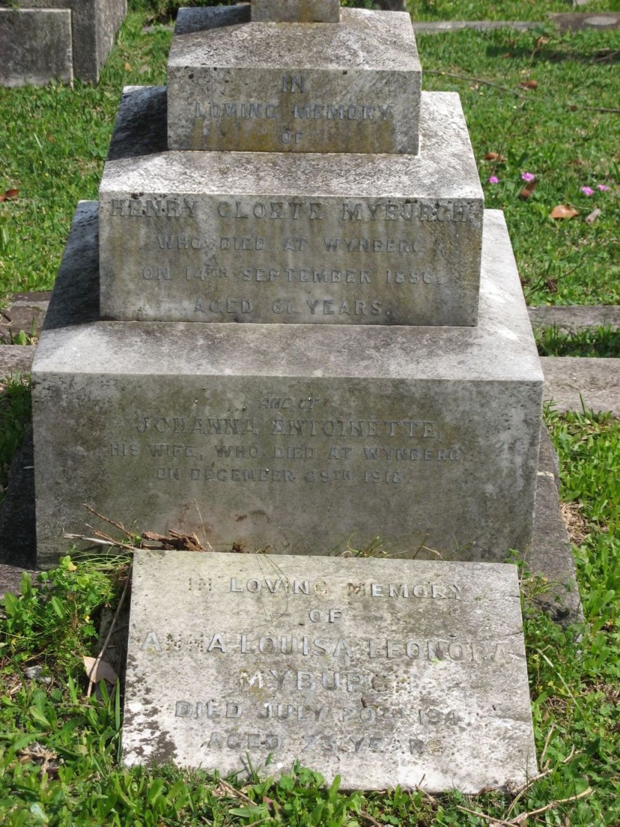 MYBURGH Henry Cloete -1896 &amp; Johanna Antoinette -1918 :: MYBURGH Anna Louisa Leonora -1947
