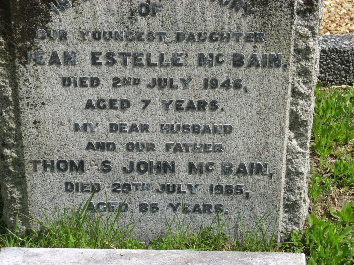 McBAIN Thomas John -1985 :: McBAIN Jean Estelle -1946