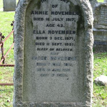 NOVEMBER Annie -1917 :: NOVEMBER Ellie 1871-1951 :: NOVEMBER Jacob 1872-1956